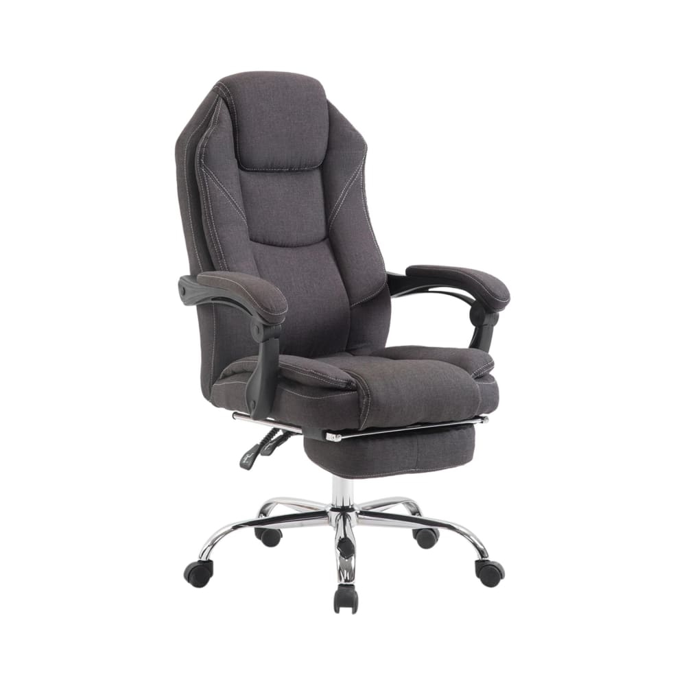 Chaise de bureau réglable pivotante en stoff Gris foncé