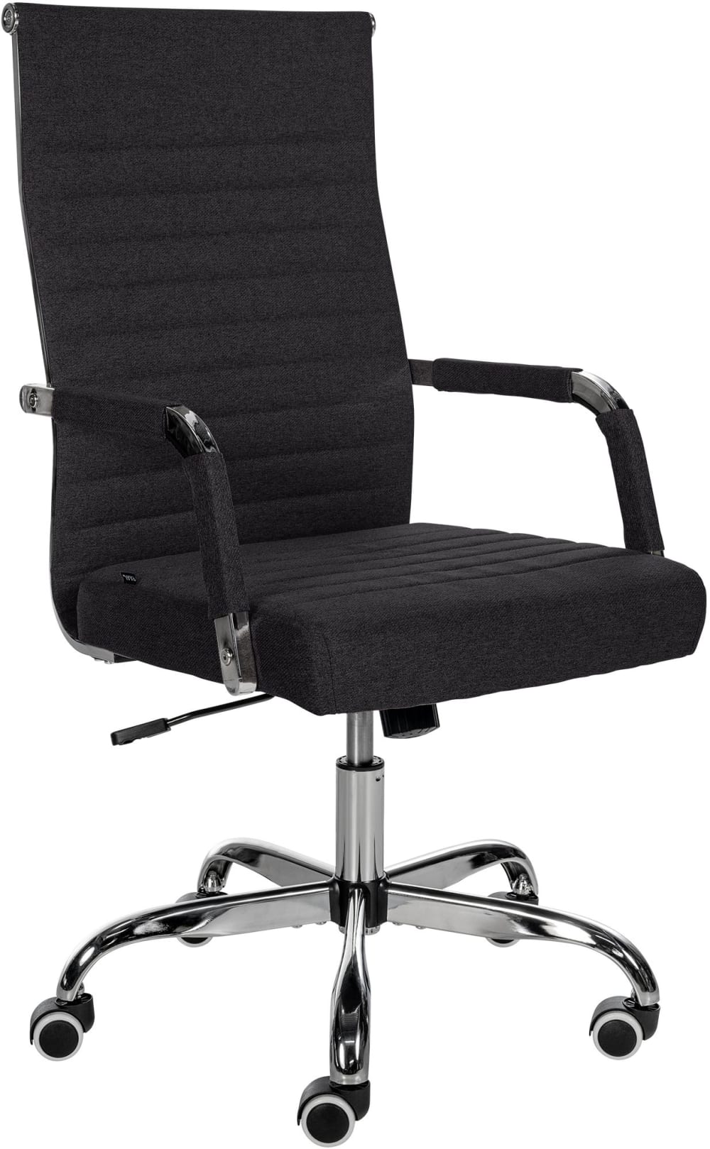 Silla de oficina giratoria regulable en tela negro
