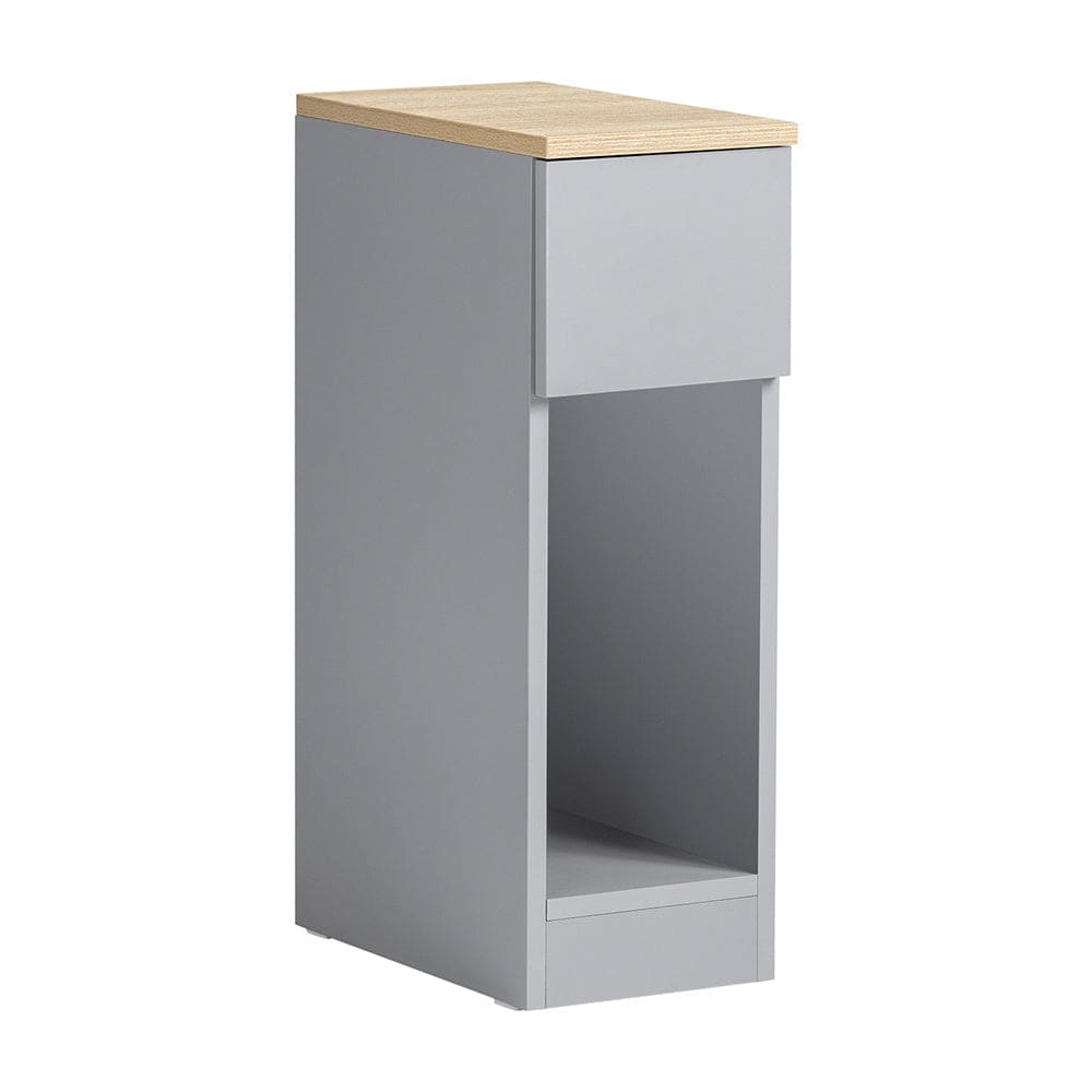 SoBuy Nachttisch mit Schublade für Boxspringbett PB MDF Hellgrau - Spanplatte