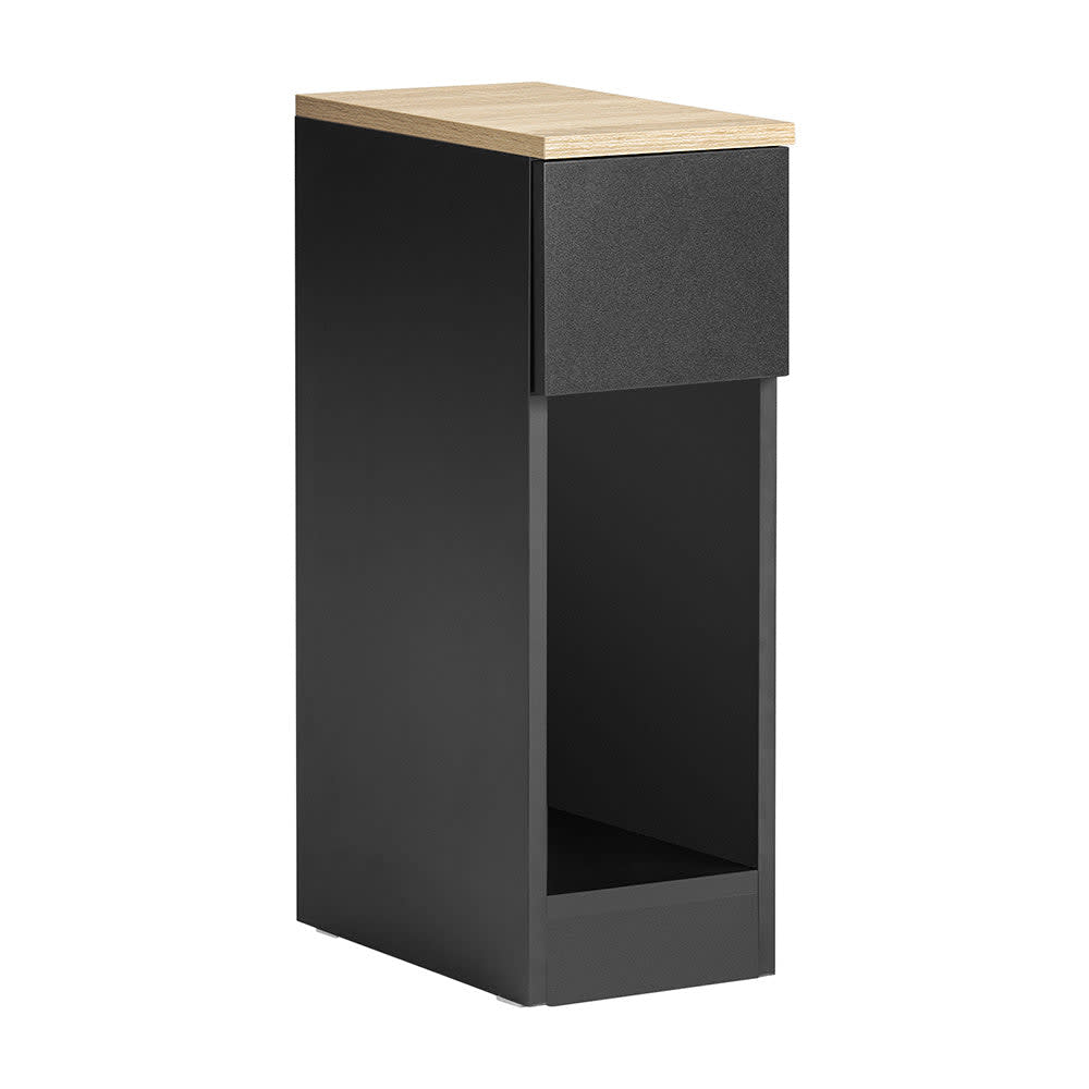 SoBuy Nachttisch mit Schublade für Boxspringbett PB MDF Schwarz Schwarz Spanplatte
