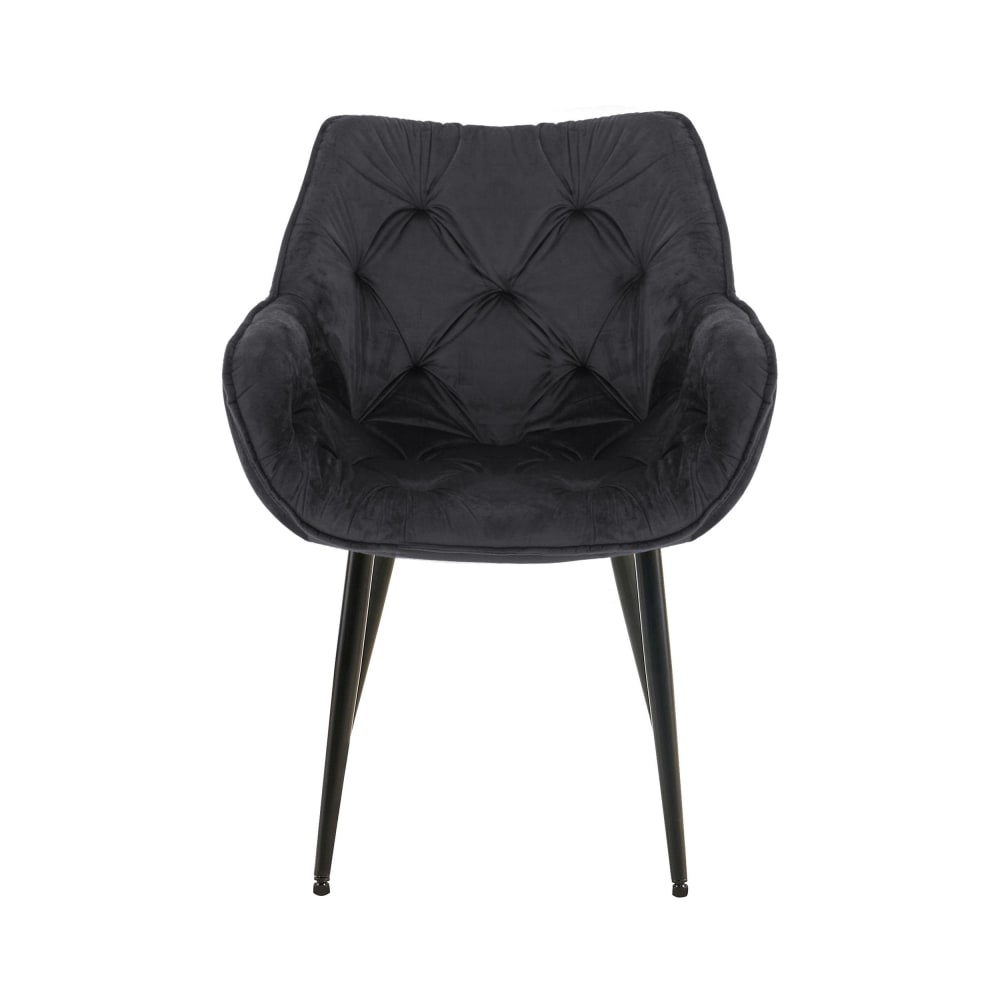 Sedia con seduta in Velluto Colore nero - CLP