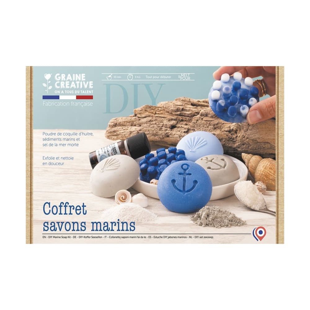 Graine Créative Kit diy savon air marins Bleu Carton