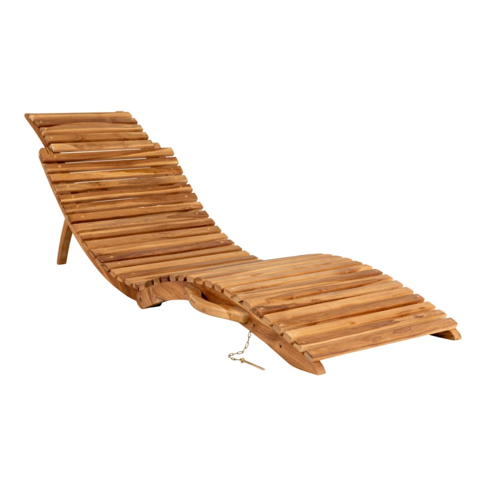 Bain de soleil 56x185x25 cm en teck naturel