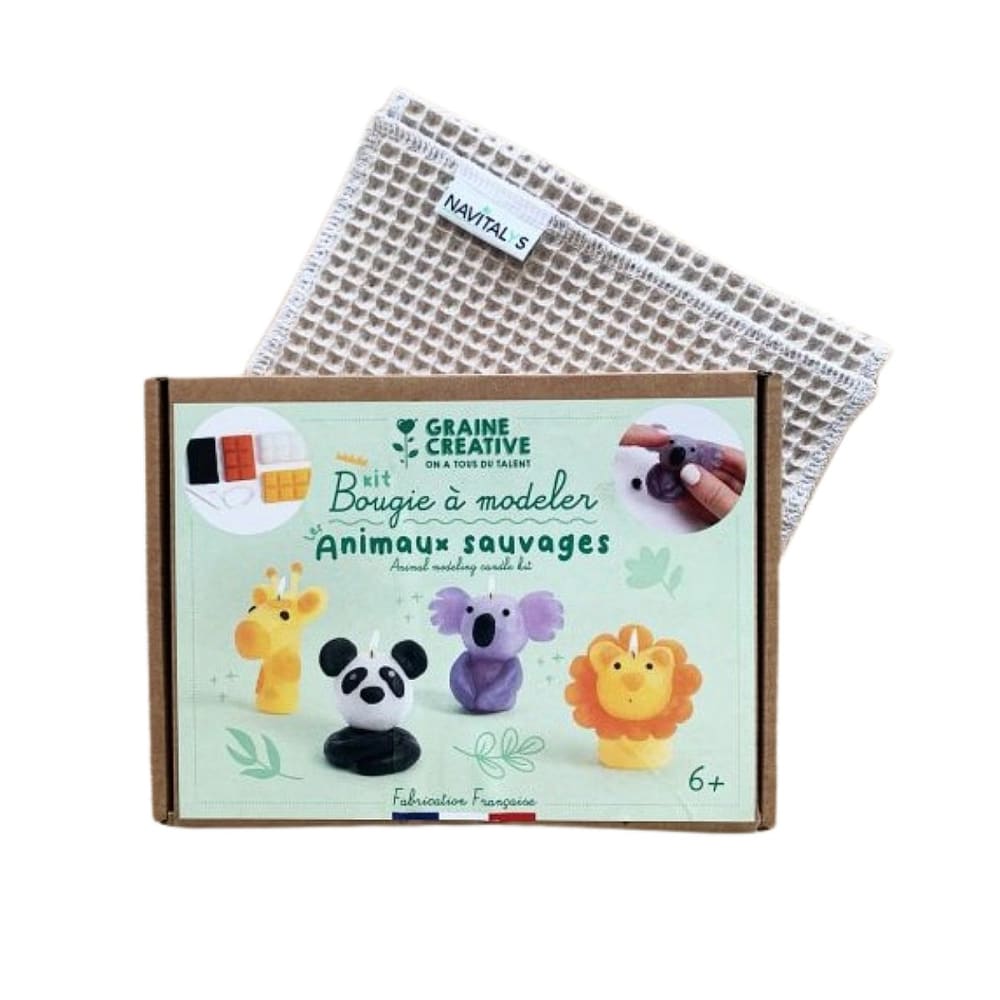 Graine Créative Kit bougies a modeler - animaux sauvages Marron Cire