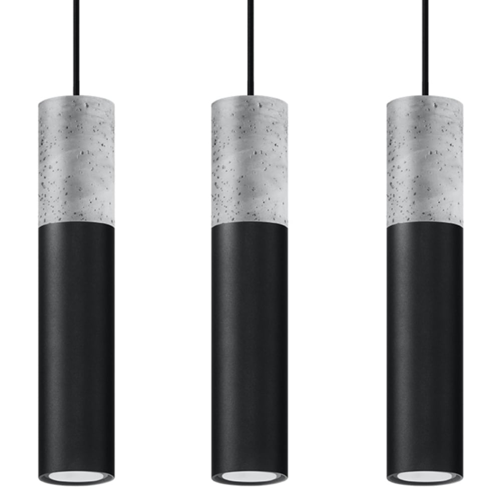 suspension Acier Gris/Noir