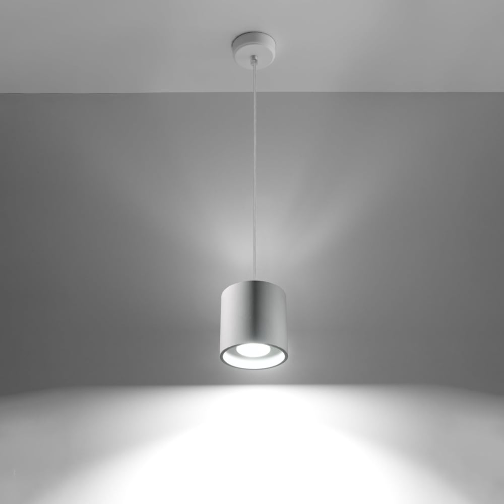 Suspension cylindrique en aluminium, blanc L: 10cm — vue 4