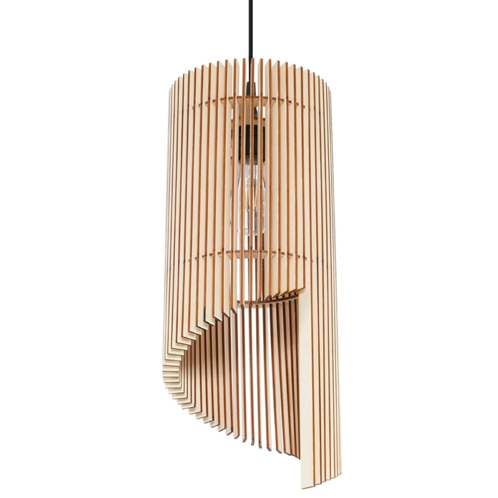 Lámpara de techo madera natural madera alt. 120 cm