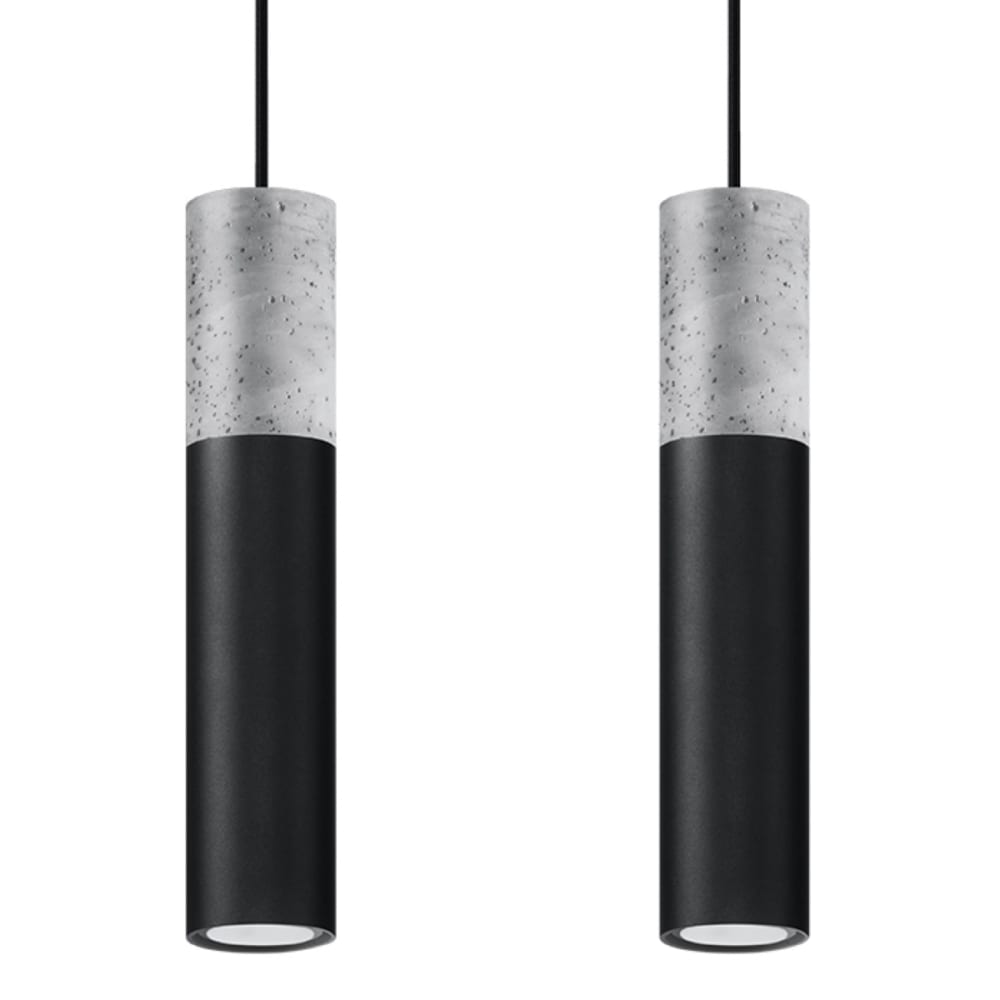 suspension Acier Gris/Noir