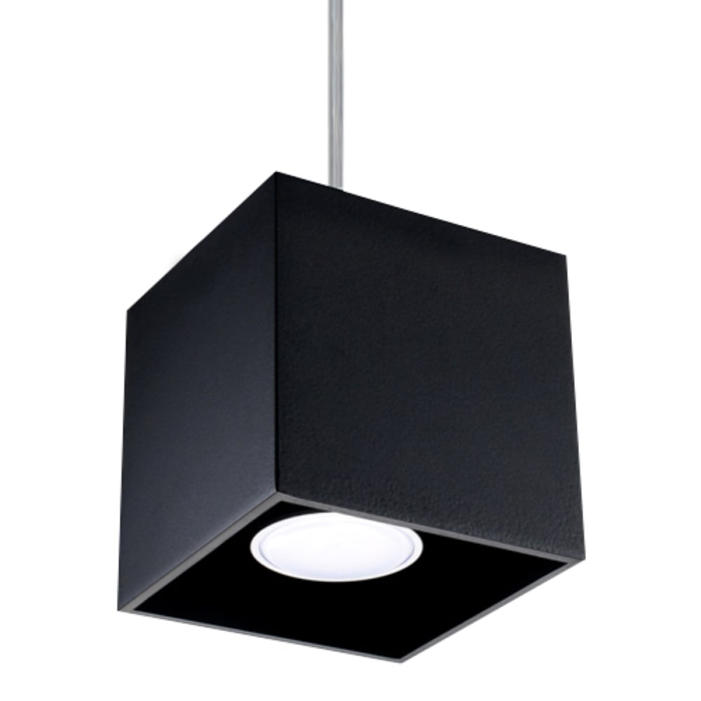 Lámpara de techo negro aluminio alt. 110 cm