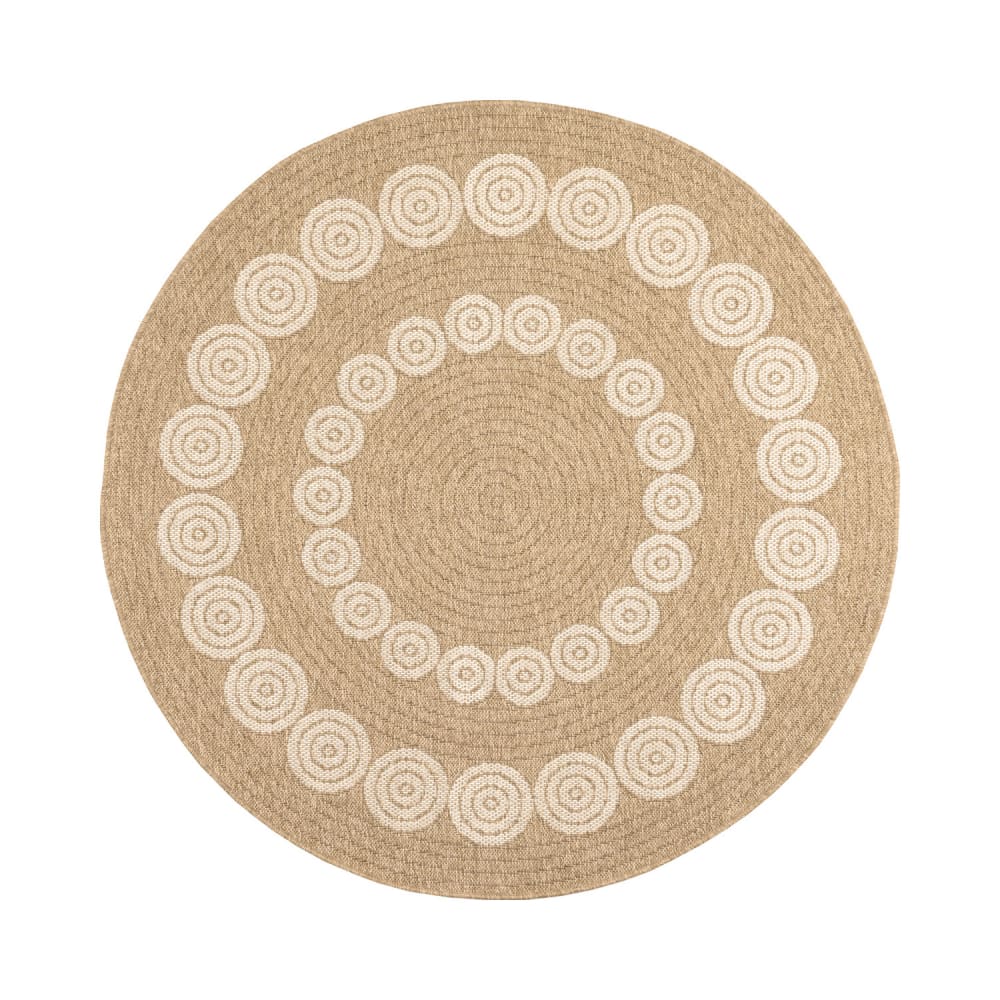 Tapis intérieur et extérieur naturel 160x160cm