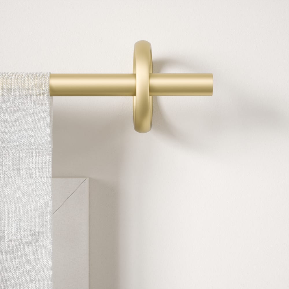 Ausziehbare Gardinenstange 107-305cm D25mm gold - Maisons Du