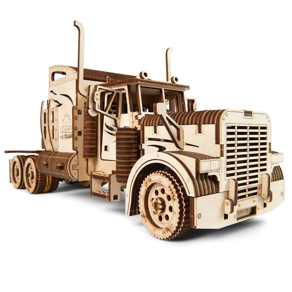 Ugears Puzzle 3d camion poids-lourd Beige Bois - 38x18x14cm