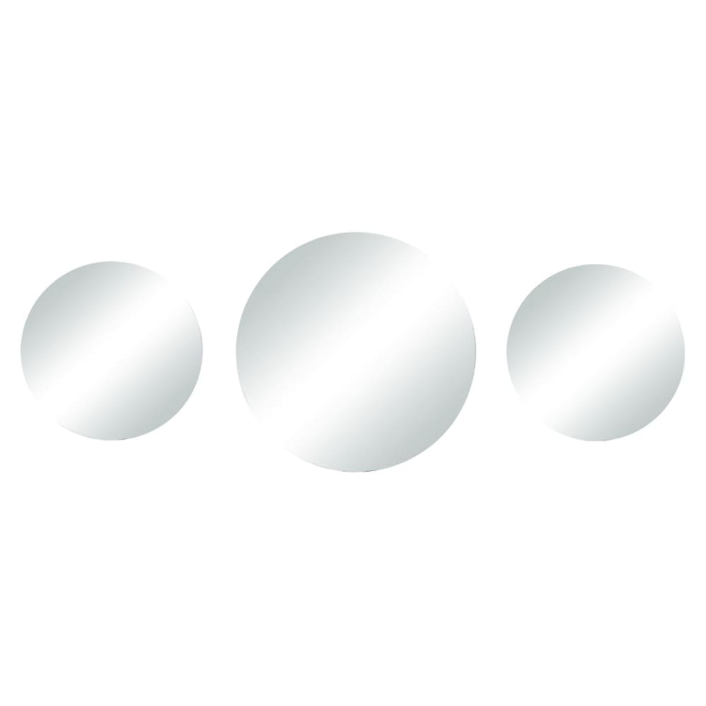 Youdoit 3 Miroirs ronds à personnaliser - Bords rectifiés - 1 x Ø 20 cm et 2 x Transparent Verre