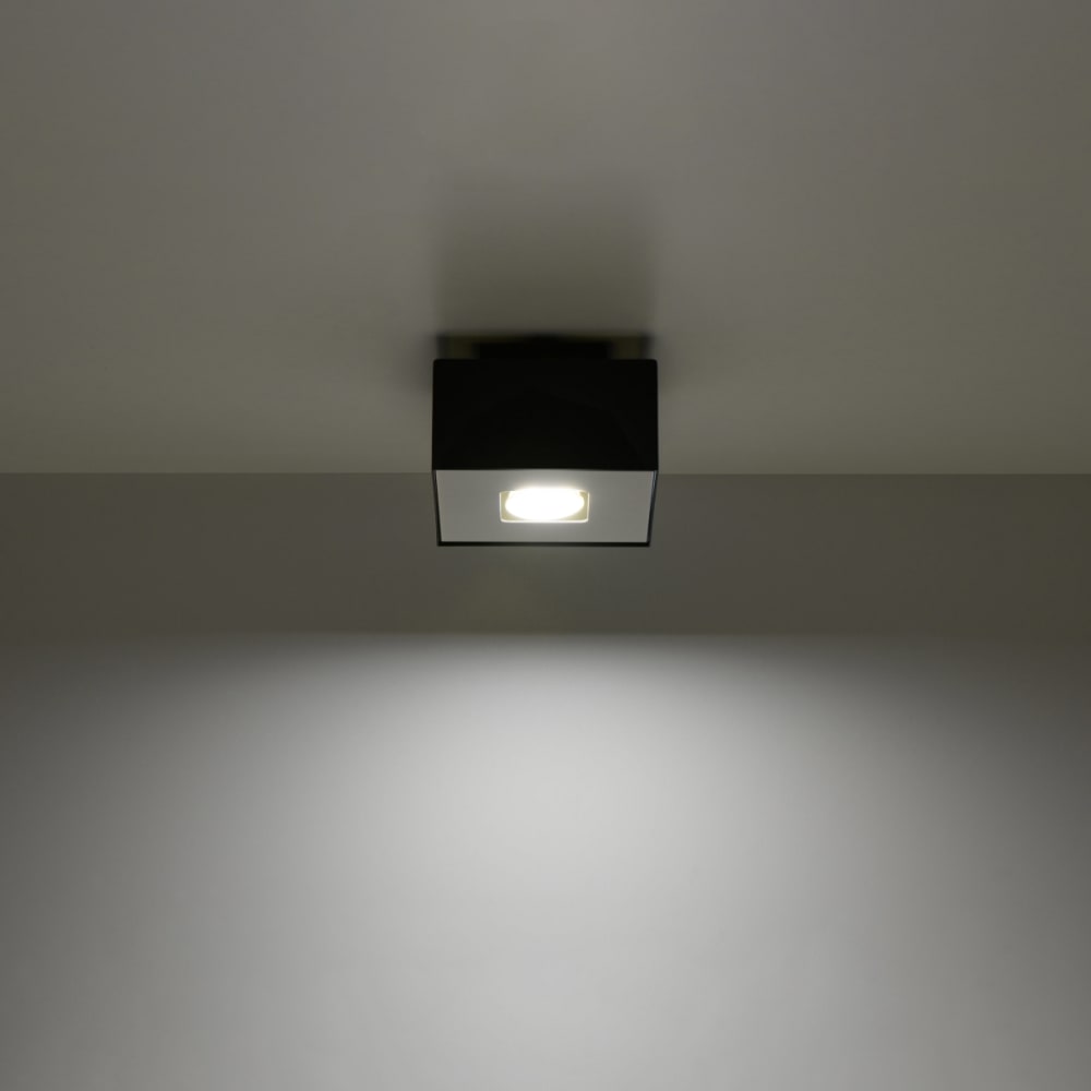 Plafonnier Acier Noir/Blanc GU10 1 Mono — vue 4