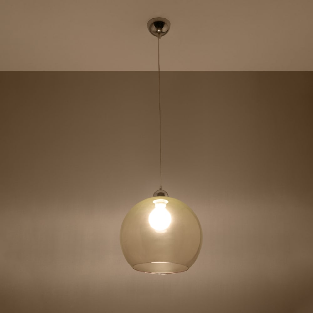 Suspension Acier Champagne E27 1 Ball — vue 4