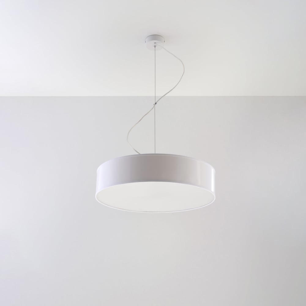 Suspension ronde en acrylique, blanc L: 45cm — vue 3
