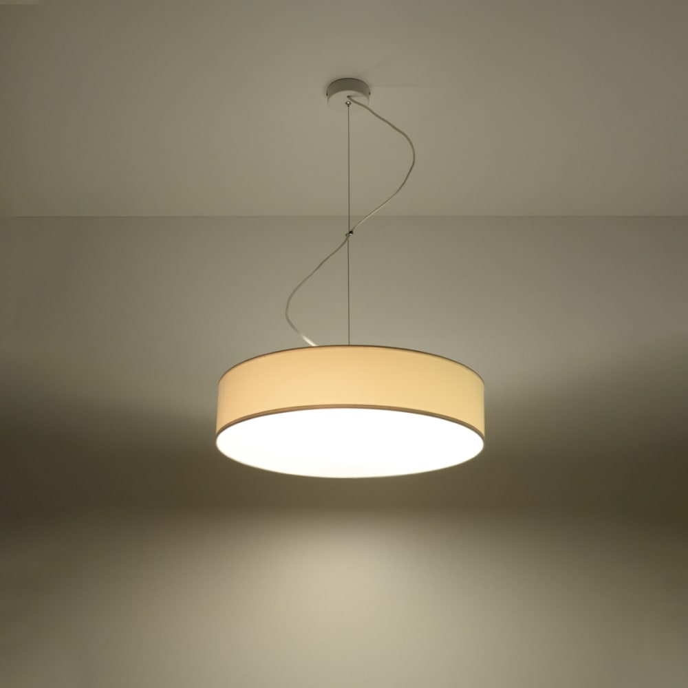 Suspension ronde en acrylique, blanc L: 45cm — vue 4
