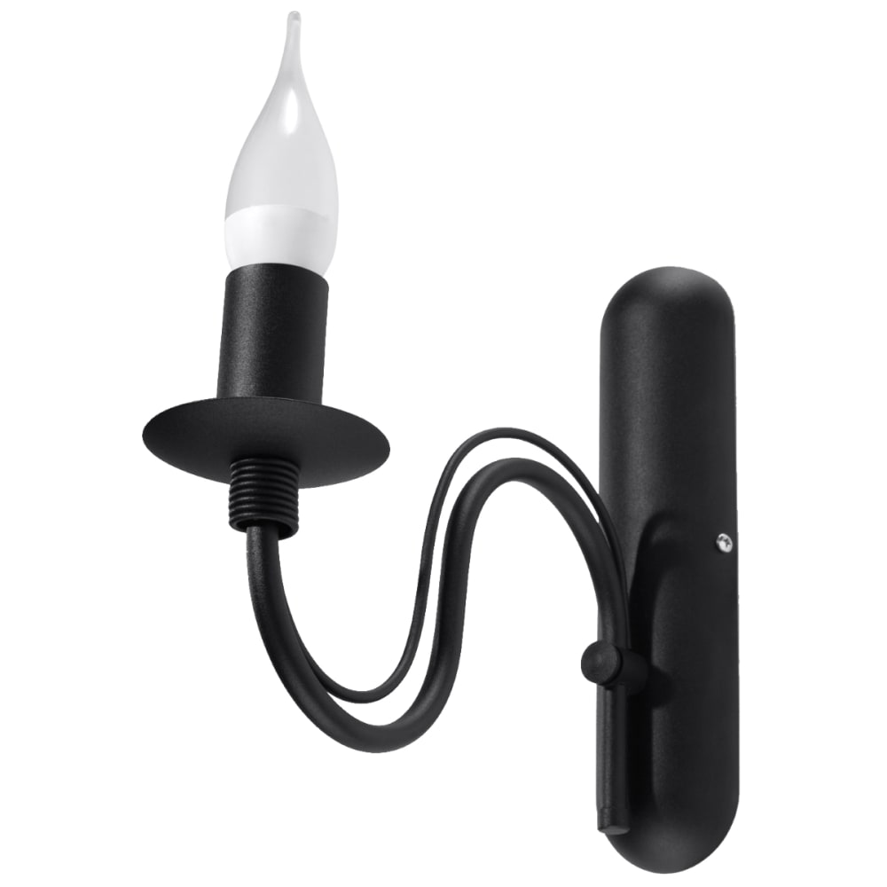 Lampada da parete nera acciaio - Modello Classico chic - Acciaio