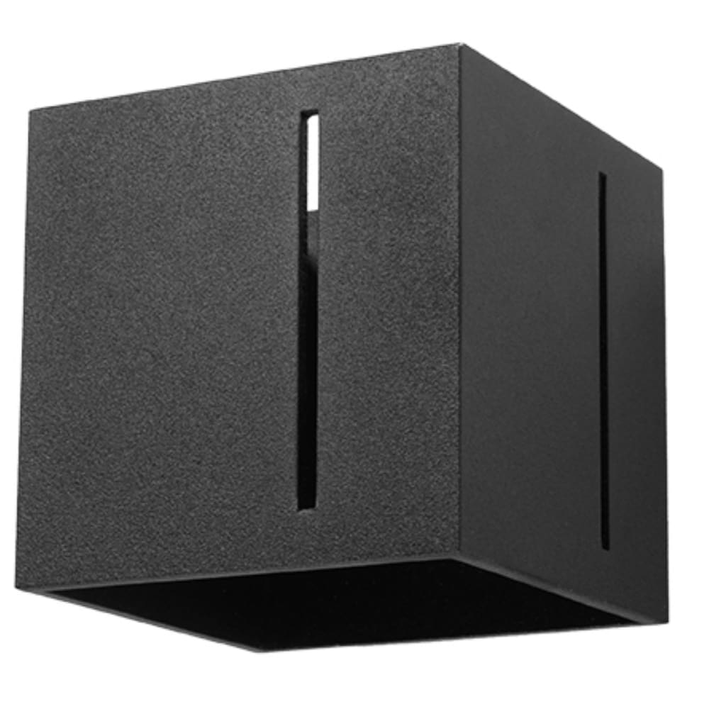 Lámpara de pared negro aluminio alt. 10 cm