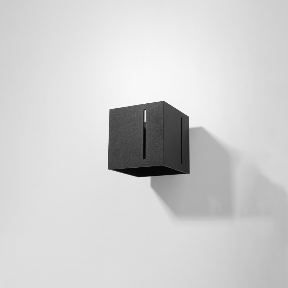 Lampada da parete nera alluminio - Sollux Lighting
