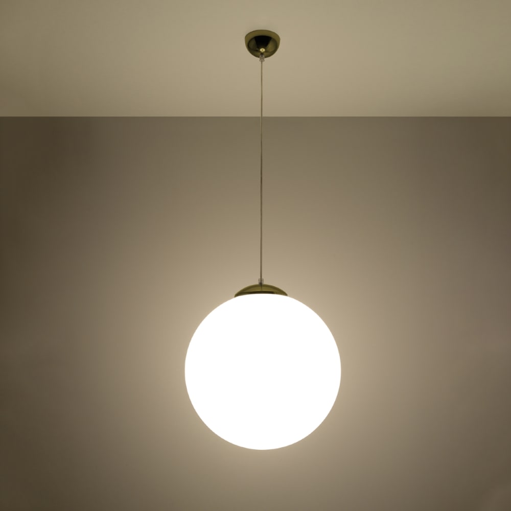Suspension Acier Or/Blanc E27 1 Ugo 40 — vue 4