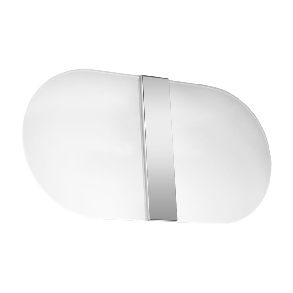 Lámpara de pared blanco/cromo vidrio/acero alt. 18 cm