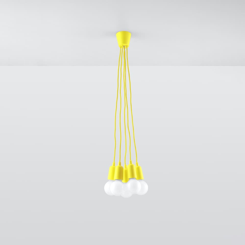 Lámpara de techo amarillo cloruro de polivinilo alt. 90 cm - Maisons du Monde