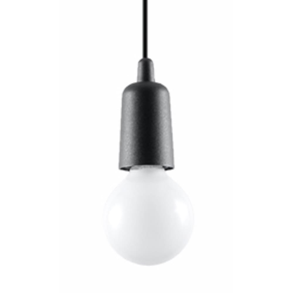 Lampada a sospensione nera pvc - Modello Classico chic - Nero - Acrilico