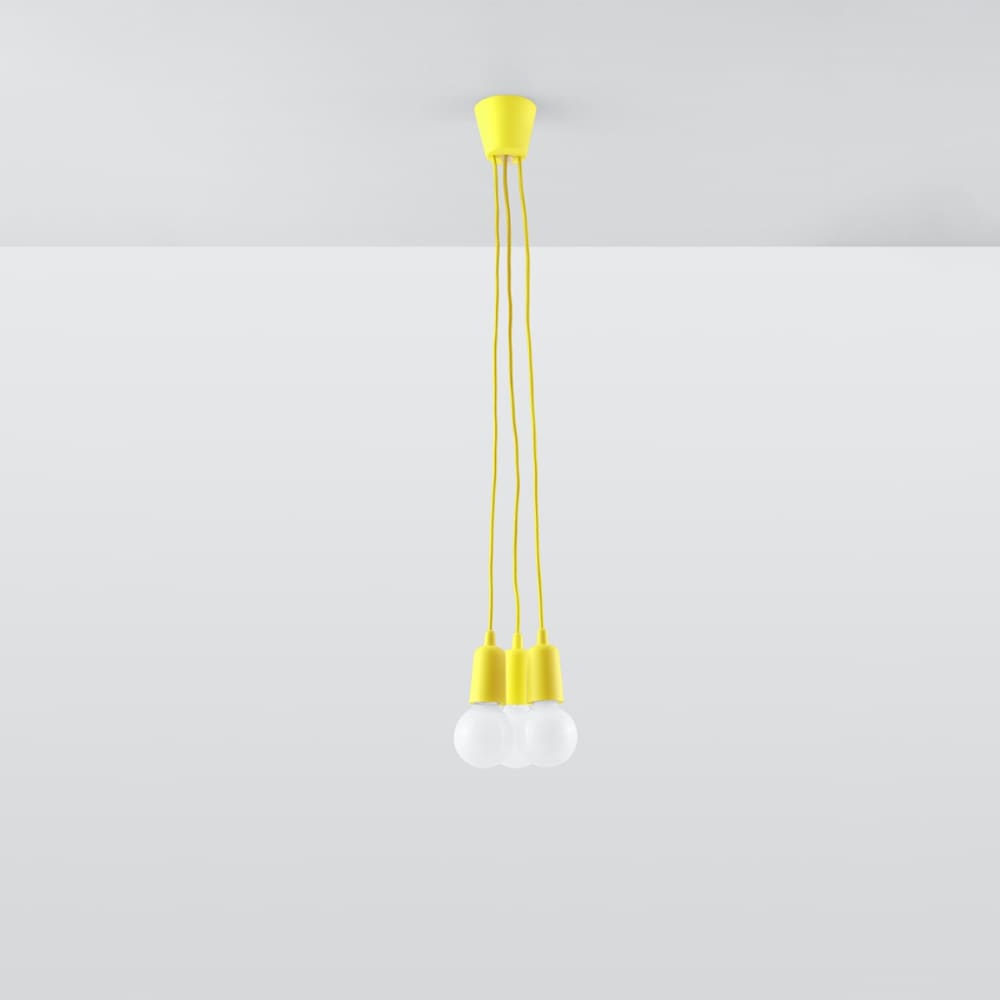 Lámpara de techo amarillo cloruro de polivinilo alt. 90 cm - Maisons du Monde