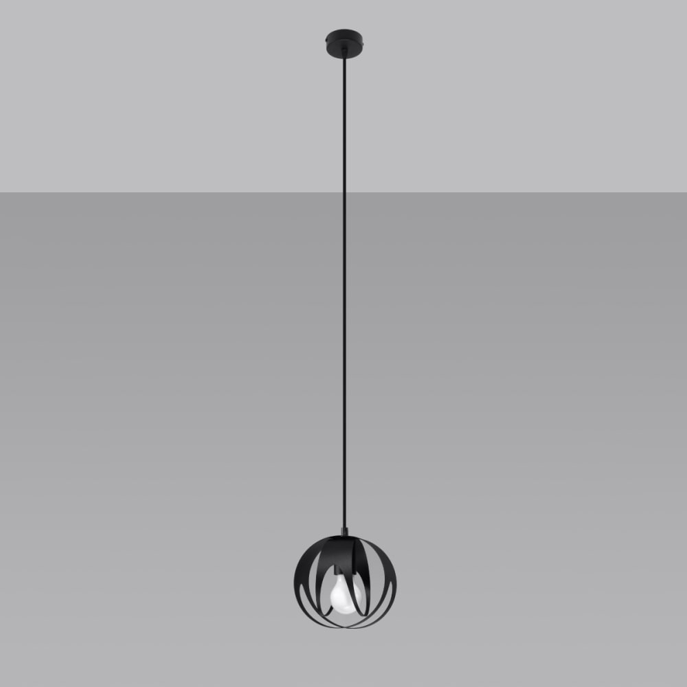 Suspension Acier Noir E27 1 Tulos — vue 3