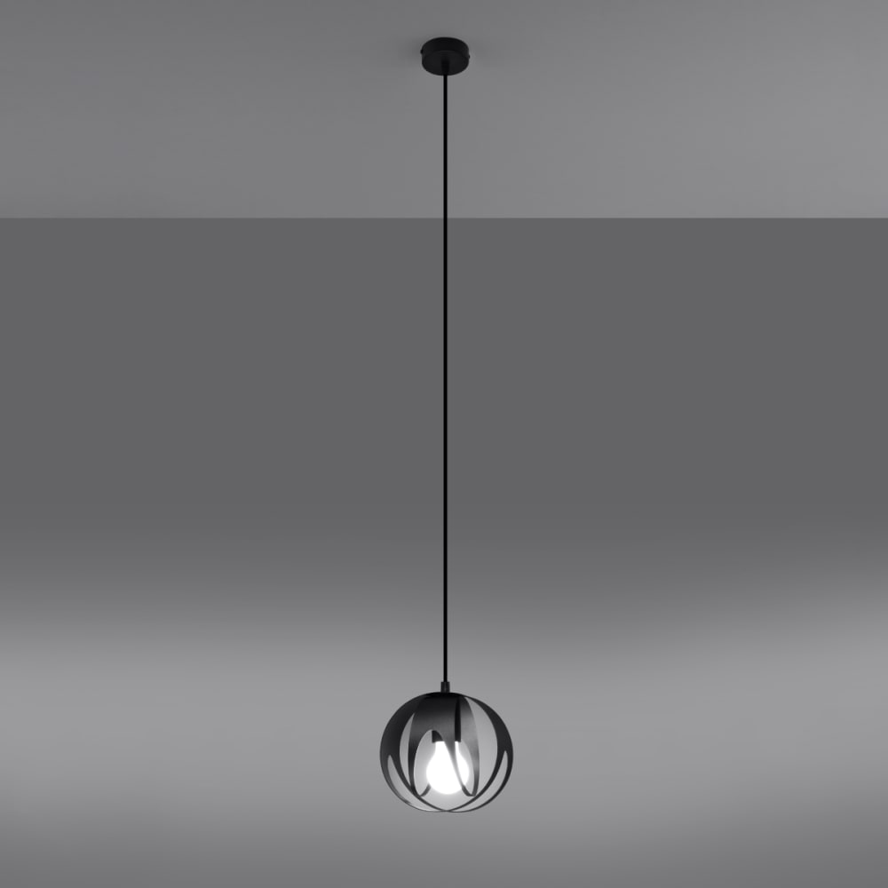 Suspension Acier Noir E27 1 Tulos — vue 4
