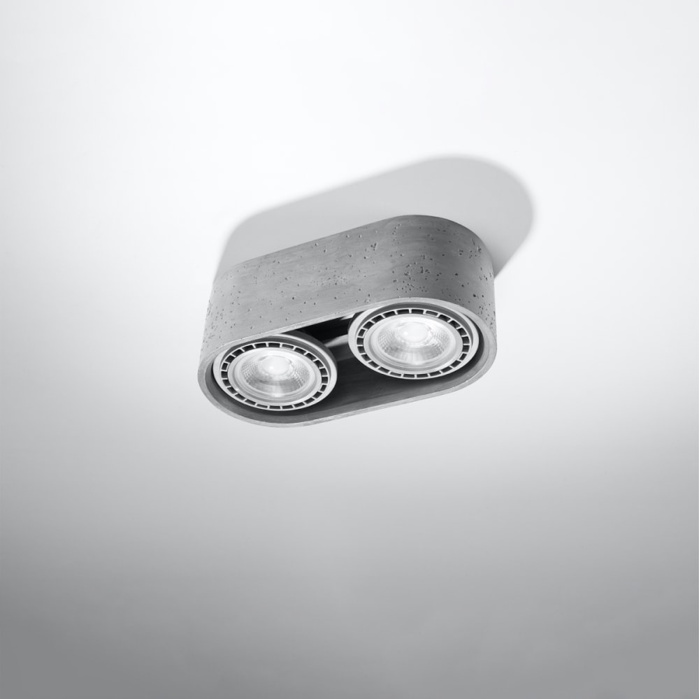 Plafonnier Béton Gris GU10/ES111 2 Basic — vue 3