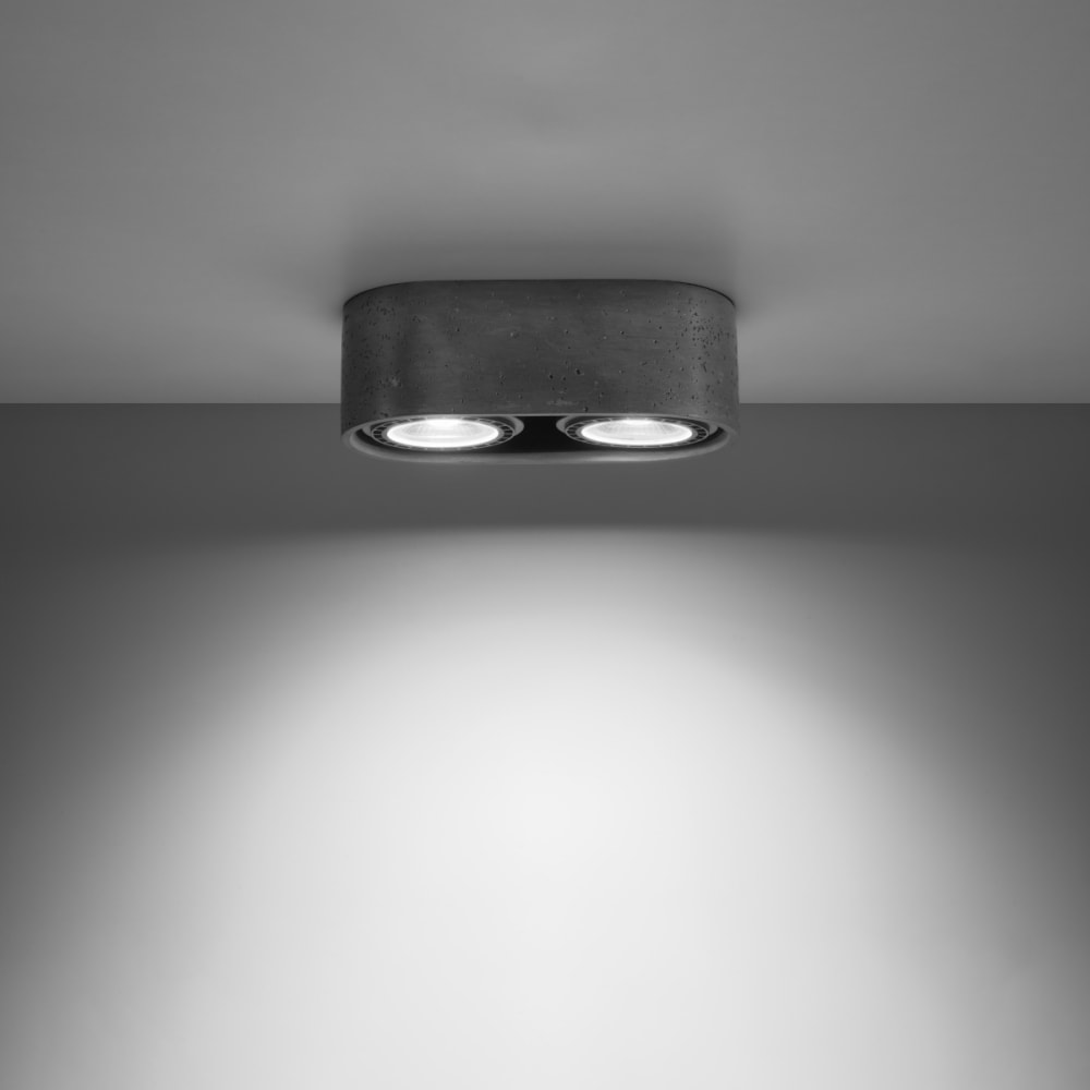 Plafonnier Béton Gris GU10/ES111 2 Basic — vue 4