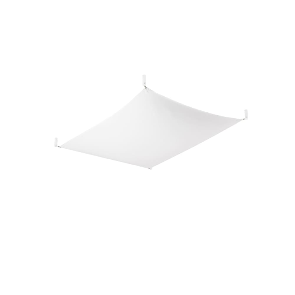 Plafonnier tissu blanc H 15 cm