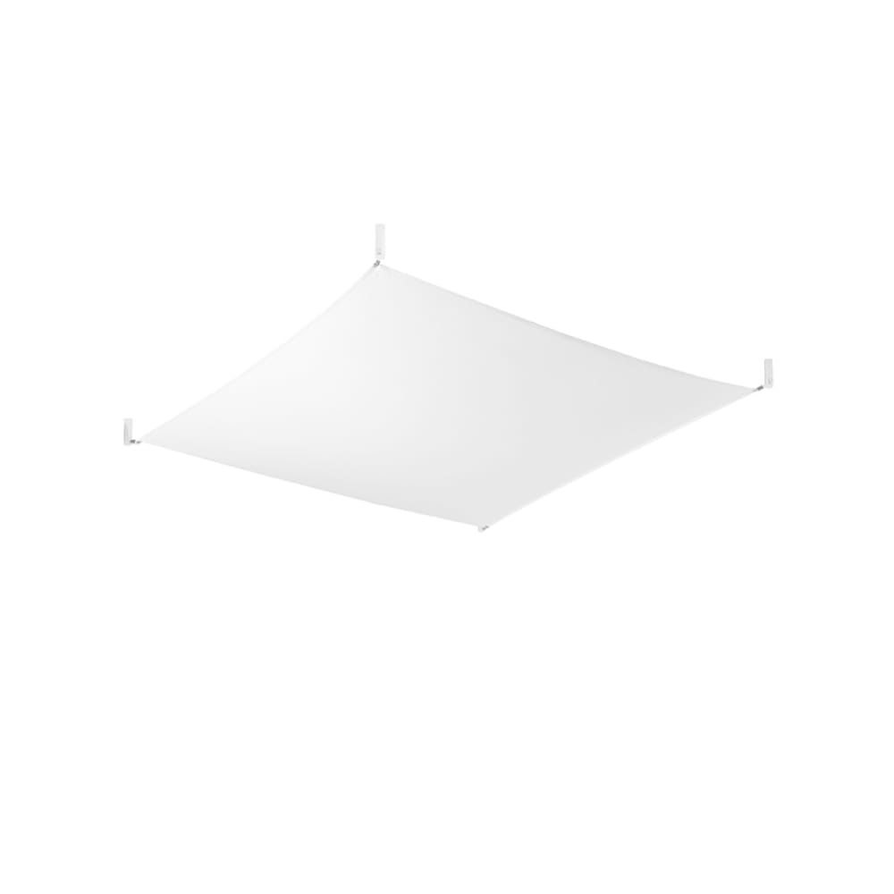 Plafonnier tissu blanc H 15 cm