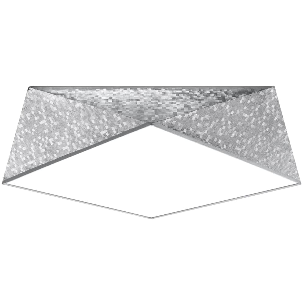 Lámpara de techo plata cloruro de polivinilo alt. 15 cm