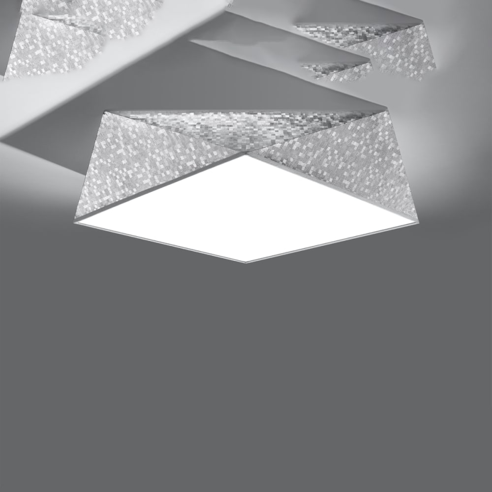 Lámpara de techo plata cloruro de polivinilo alt. 15 cm - Maisons du Monde