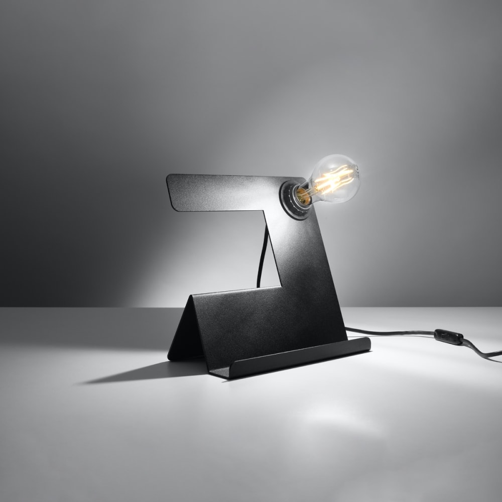 Lampe de bureau acier noir h 24 cm — vue 4