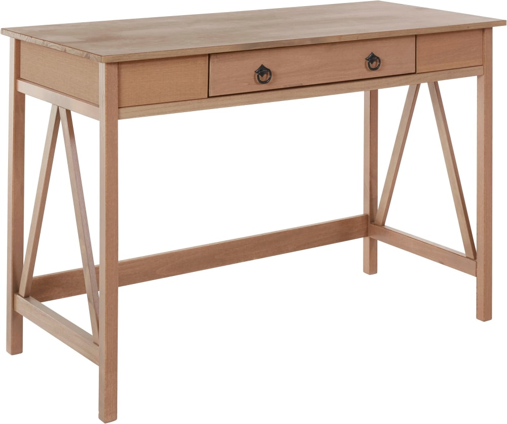 Scrivania con 1 cassetto in pino grigio - Loft24
