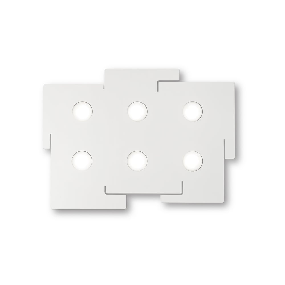 Plafoniera/applique rettangolare in metallo bianca - Metallo