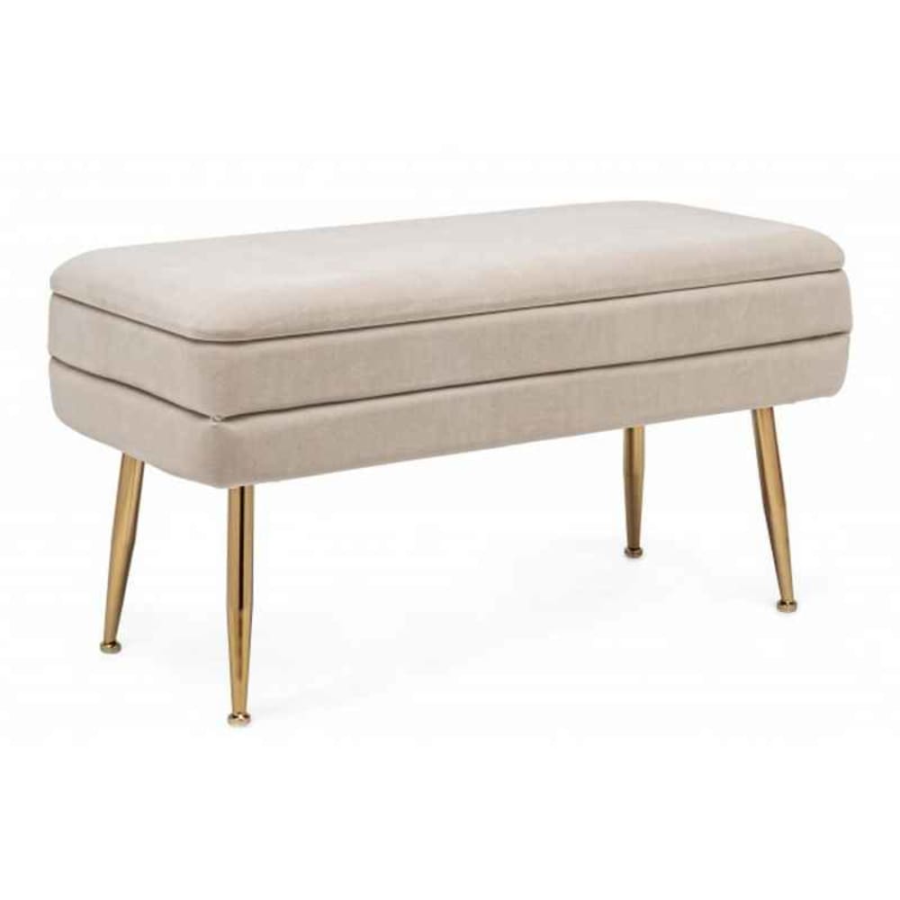 banc de rangement beige