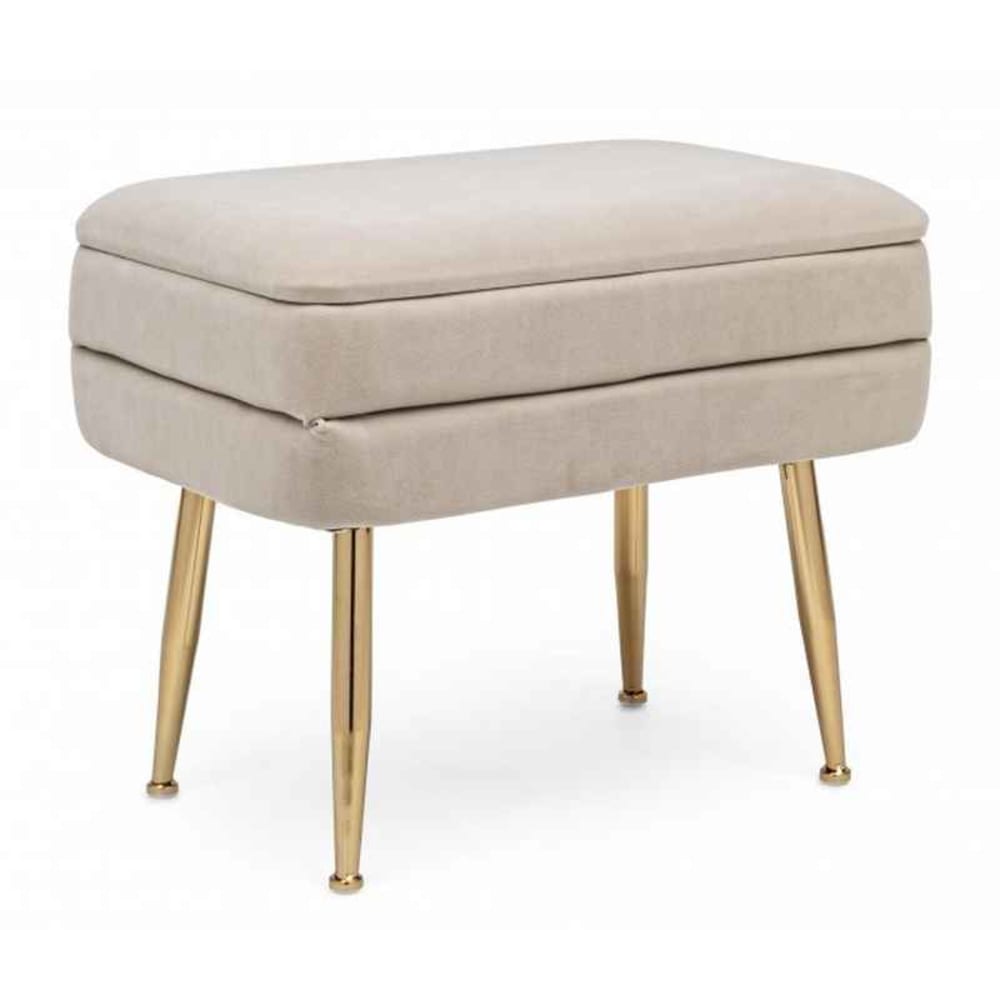 banc de rangement beige