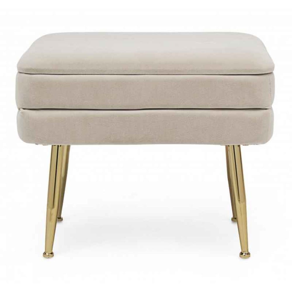 Panca singola contenitore beige 50X35X42 cm - Konte.Design