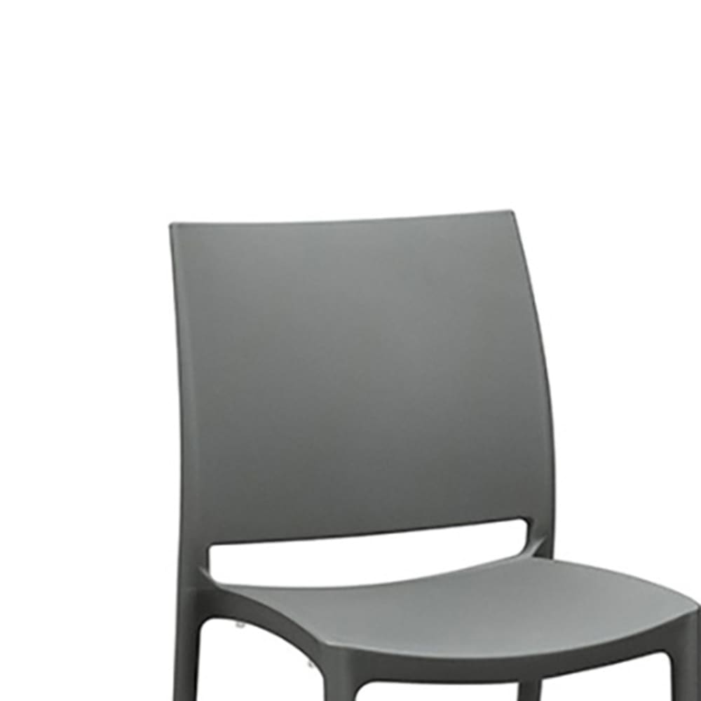 Set di 6 sedie in polipropilene grigie - Konte.Design