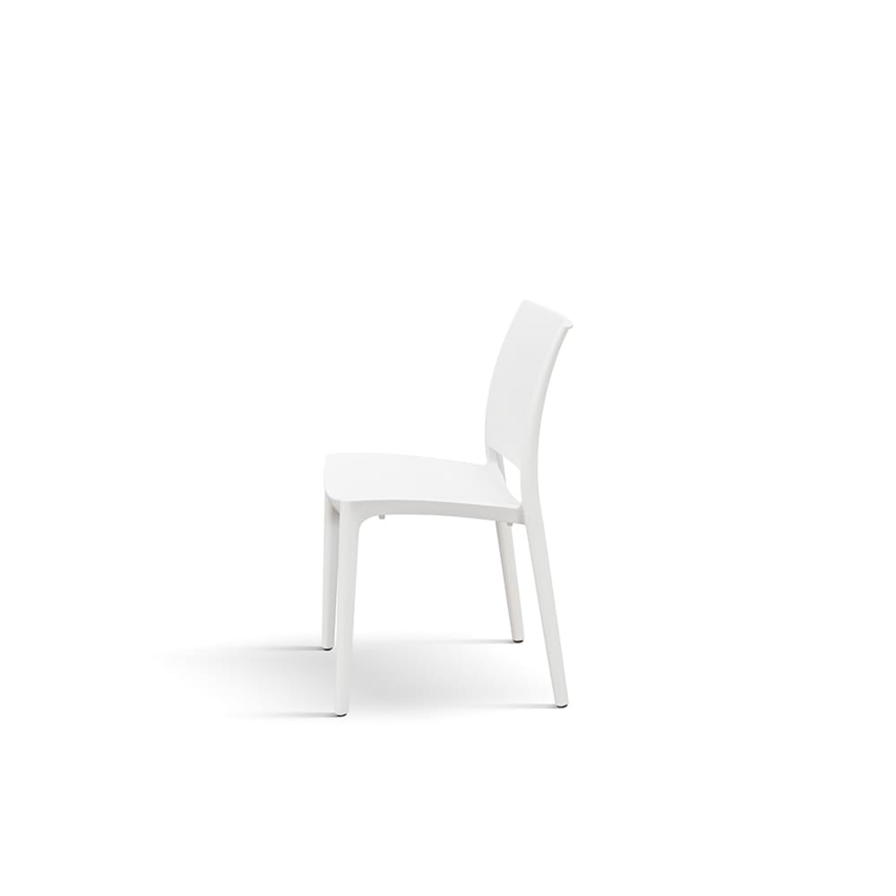 Lot de 4 chaises en polypropylène blanches