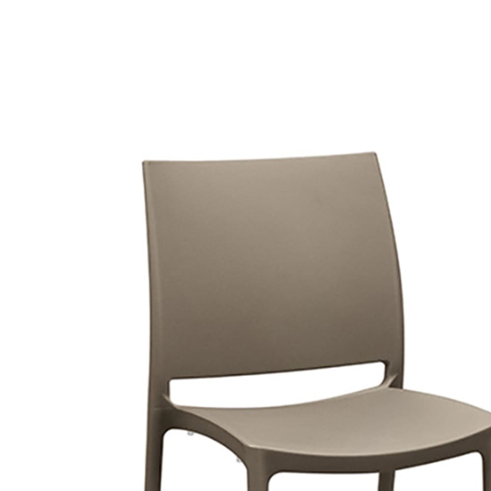 Set di 6 sedie in polipropilene tortora - Konte.Design