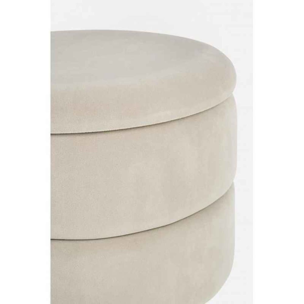 Pouf de rangement beige