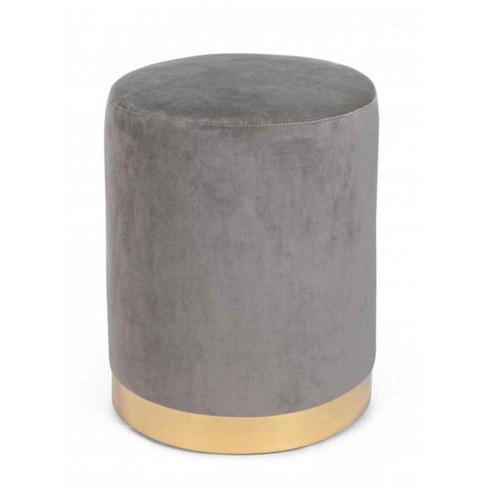Pouf grigio - Grigio - Velluto