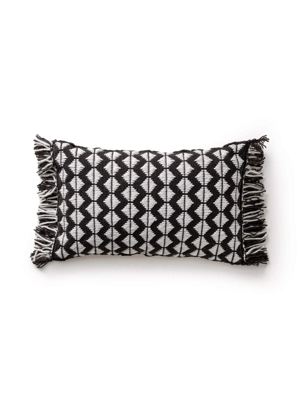 Coussin d'intérieur et d'extérieur noir & blanc 30x50