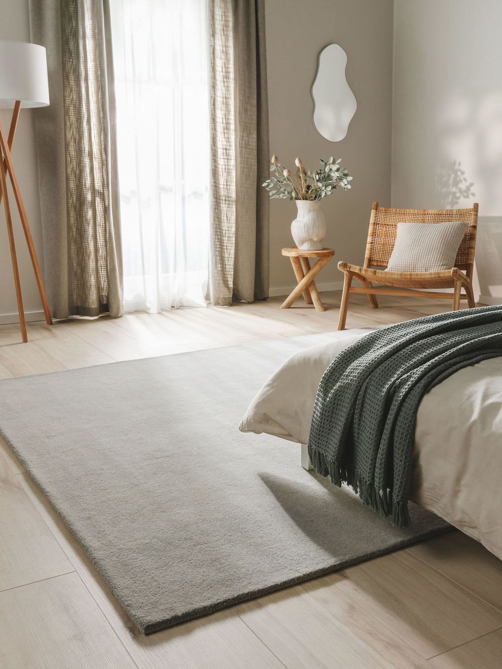 Tapis de laine gris 160x230 - Maisons du Monde
